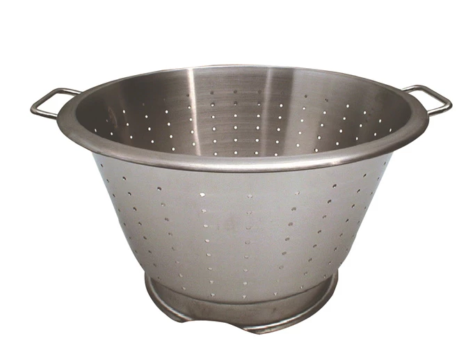PASSOIRE CONIQUE A 2 ANSES EN INOX 