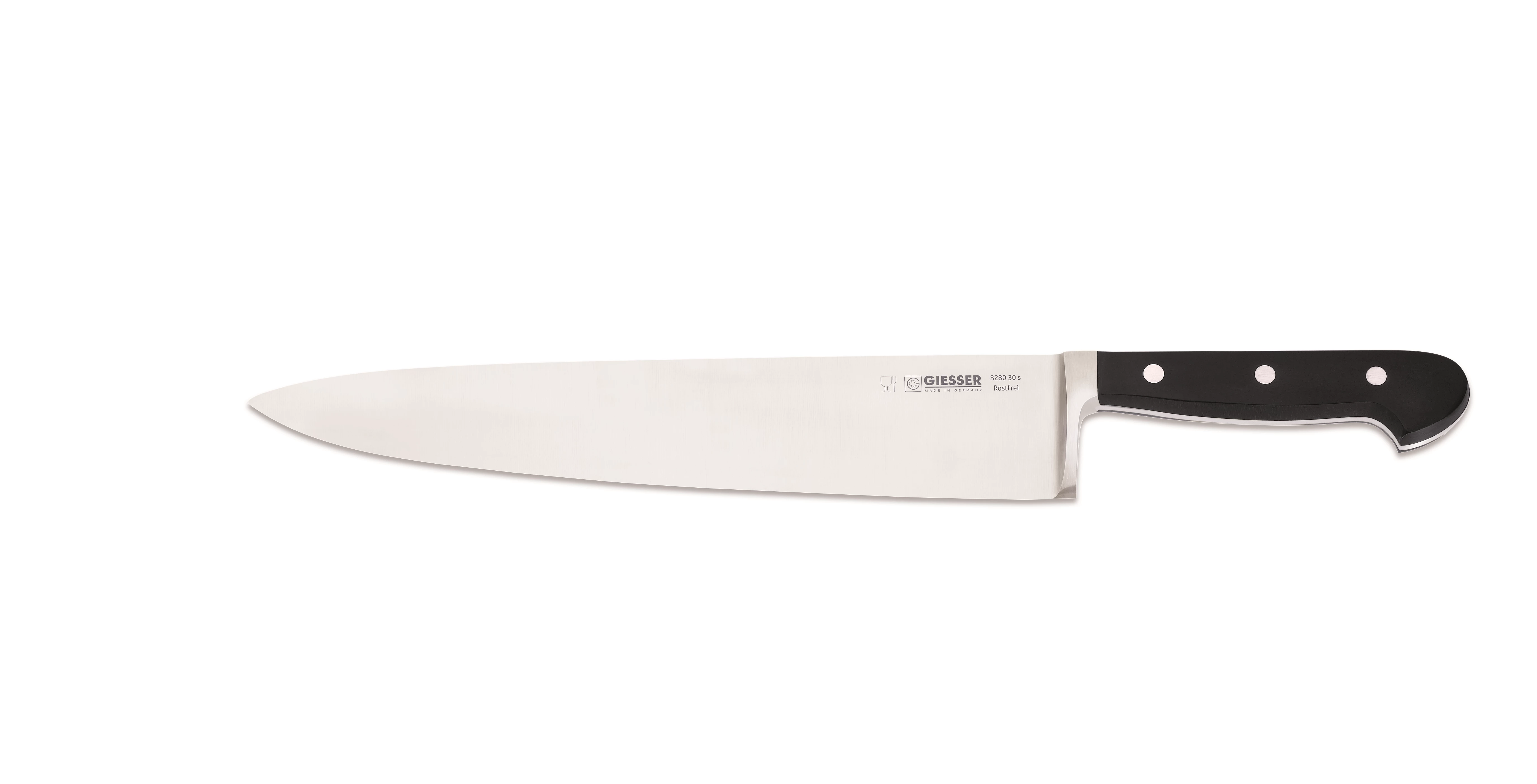 CHEF'S KNIFE, WIDE, BLACK 30 CM