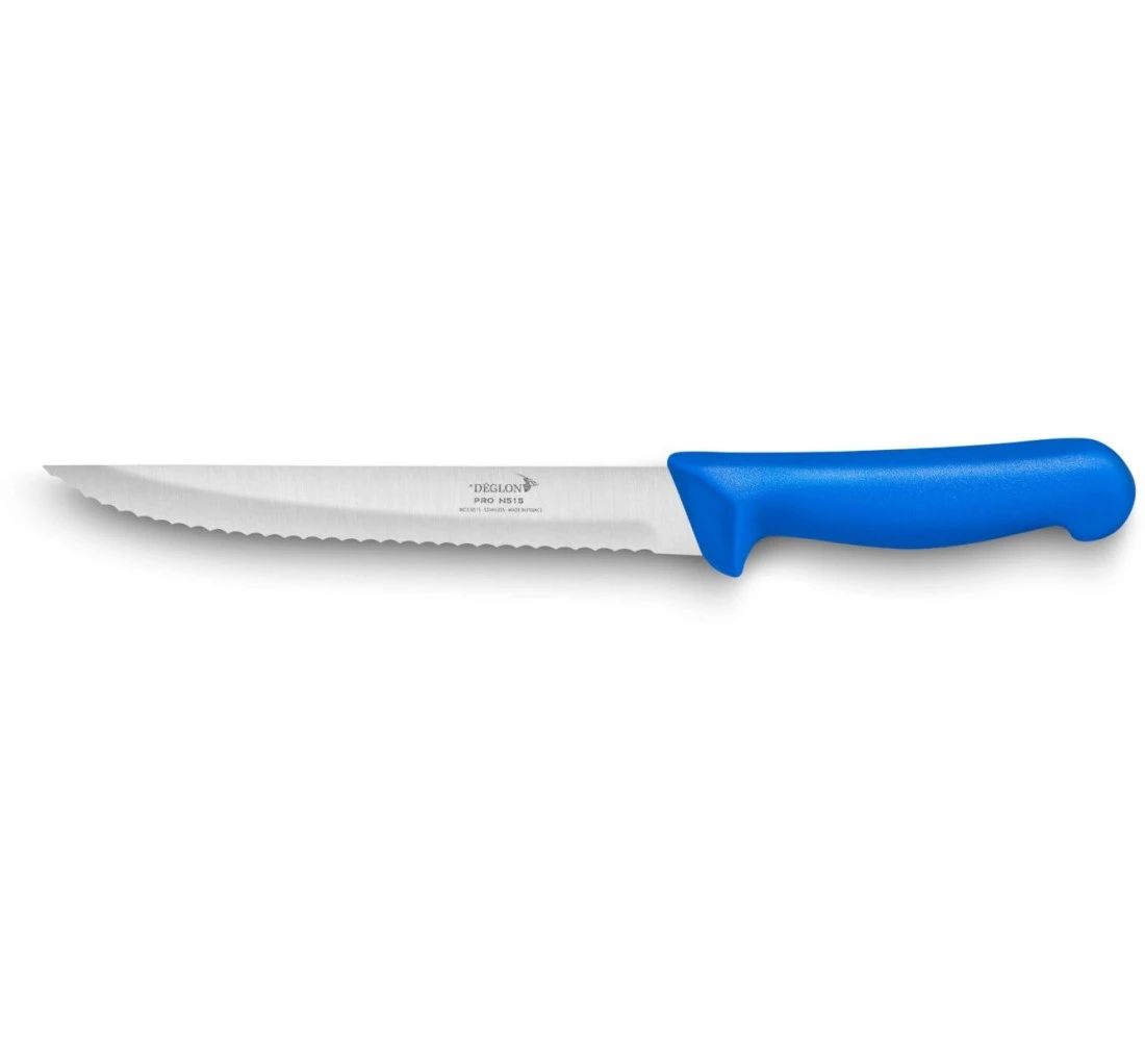 FILETING KNIFE SERRATED RIGID 21 CM BLUE