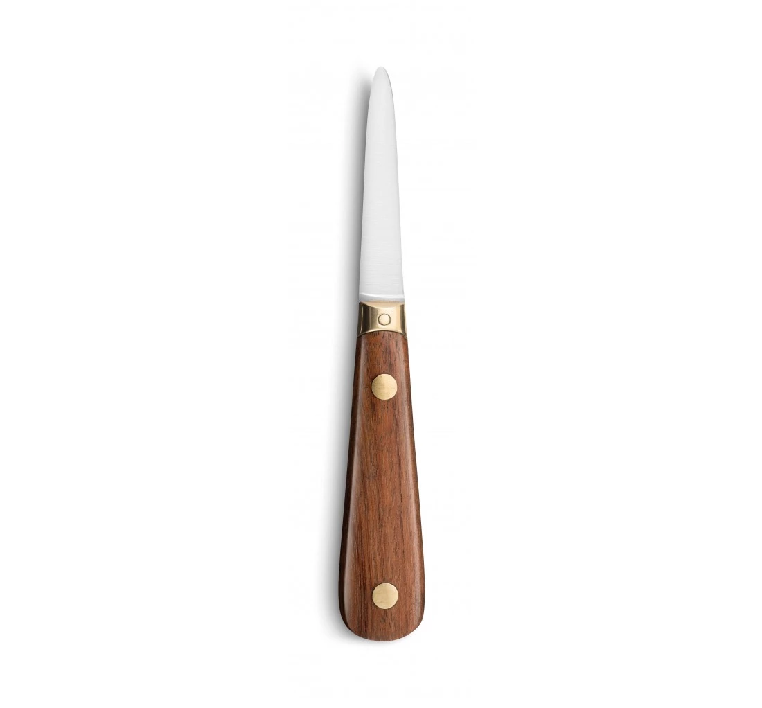 SPECIAL OYSTER KNIFE WITH BOLSTER - WOOD HANDLE