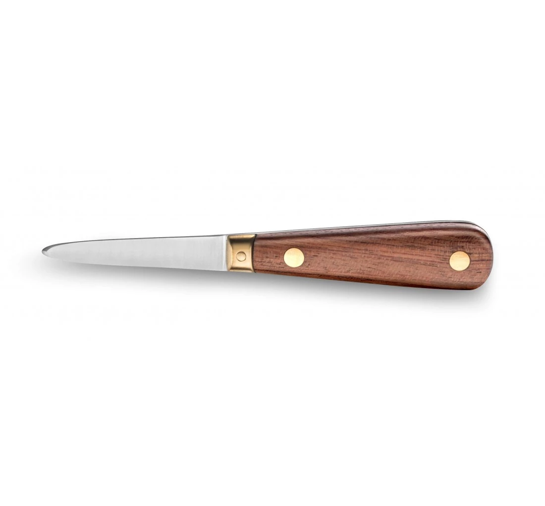 OYSTER KNIFE WITH BOLSTER - WOOD HANDLE